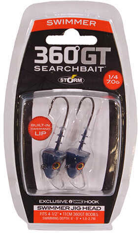 Storm 360GT Searchbait Swimmer Jig 4 1/2" Length. #4/0 Hook, 1/4 oz, Tru Blue, Package of 2