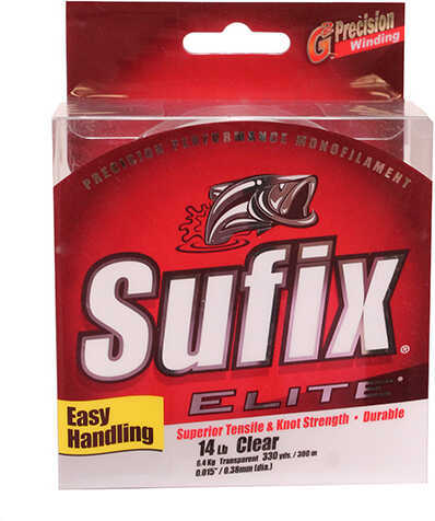 Sufix Elite Line 14 lbs Tested, 0.008" Diameter, 330 Yards , Clear