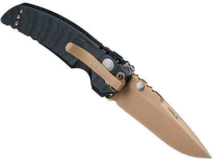 Hogue EX01 Sig Sauer Folding Knives 3.5" Scorpion, Drop Point Blade, Flat Dark Earth PVD G-10 Frame, Solid Black