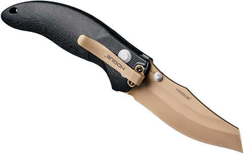 Hogue EX-04 3.5" Sig Sauer Folding Knives Emperor Scorpion, Wharncliffe Blade FDE PVD, G-10 Frame, Solid Black