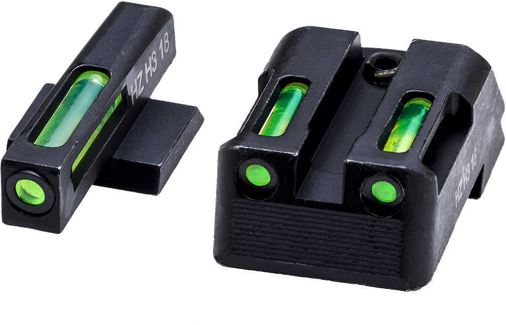 Hi-Viz LiteWave H3 Tritium/Litepipe Night Sights Fits 1911s Green Front and Rear KBN321