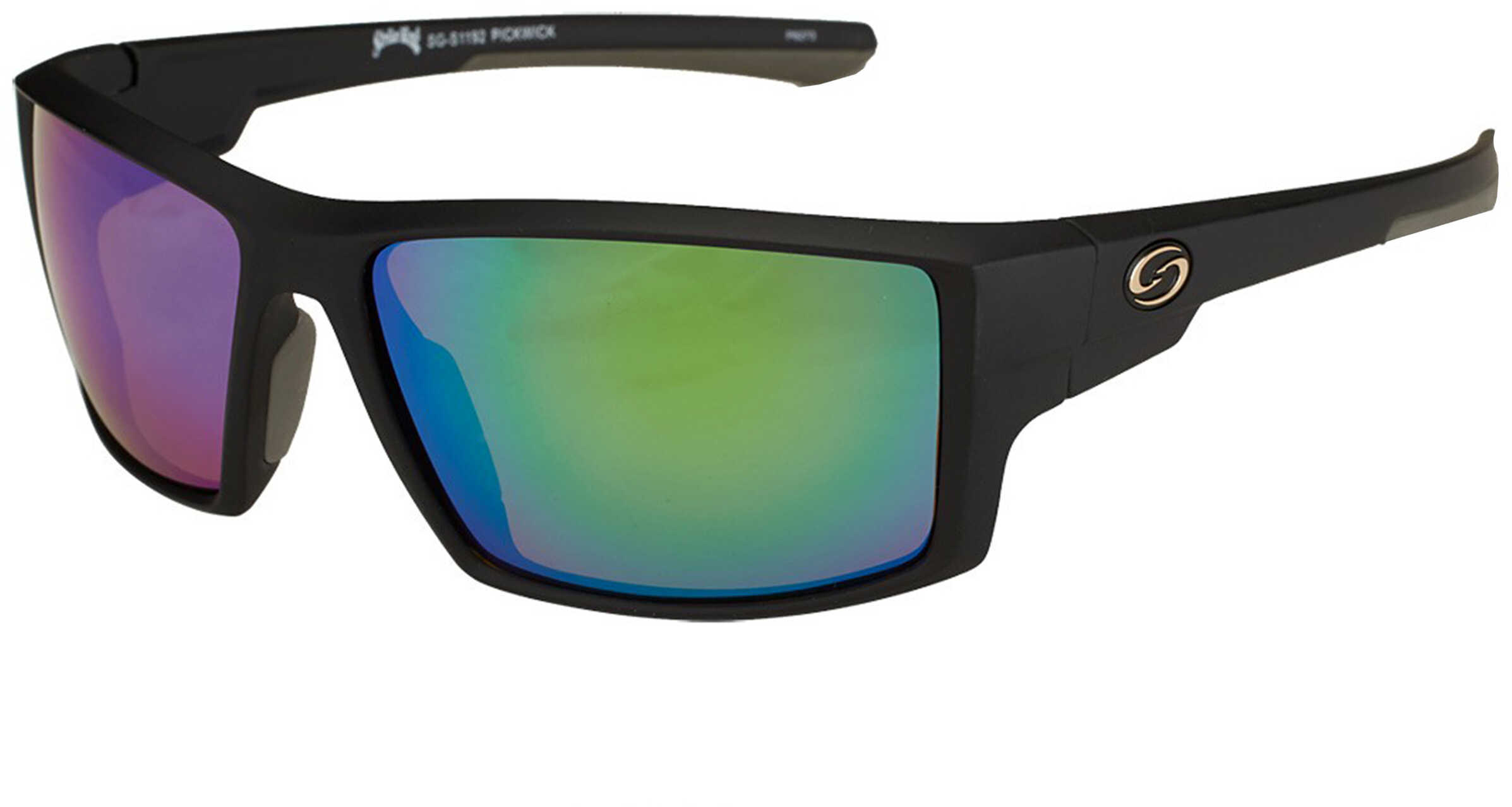 Strike King Lures S11 Optics Sunglasses Pickwick Style, Matte Black Frame, Multi Layer Green Mirror Amber Base Lens Md: