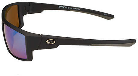 Strike King Lures S11 Optics Sunglasses Pickwick Style, Matte Black Frame, Multi Layer Green Mirror Amber Base Lens Md: