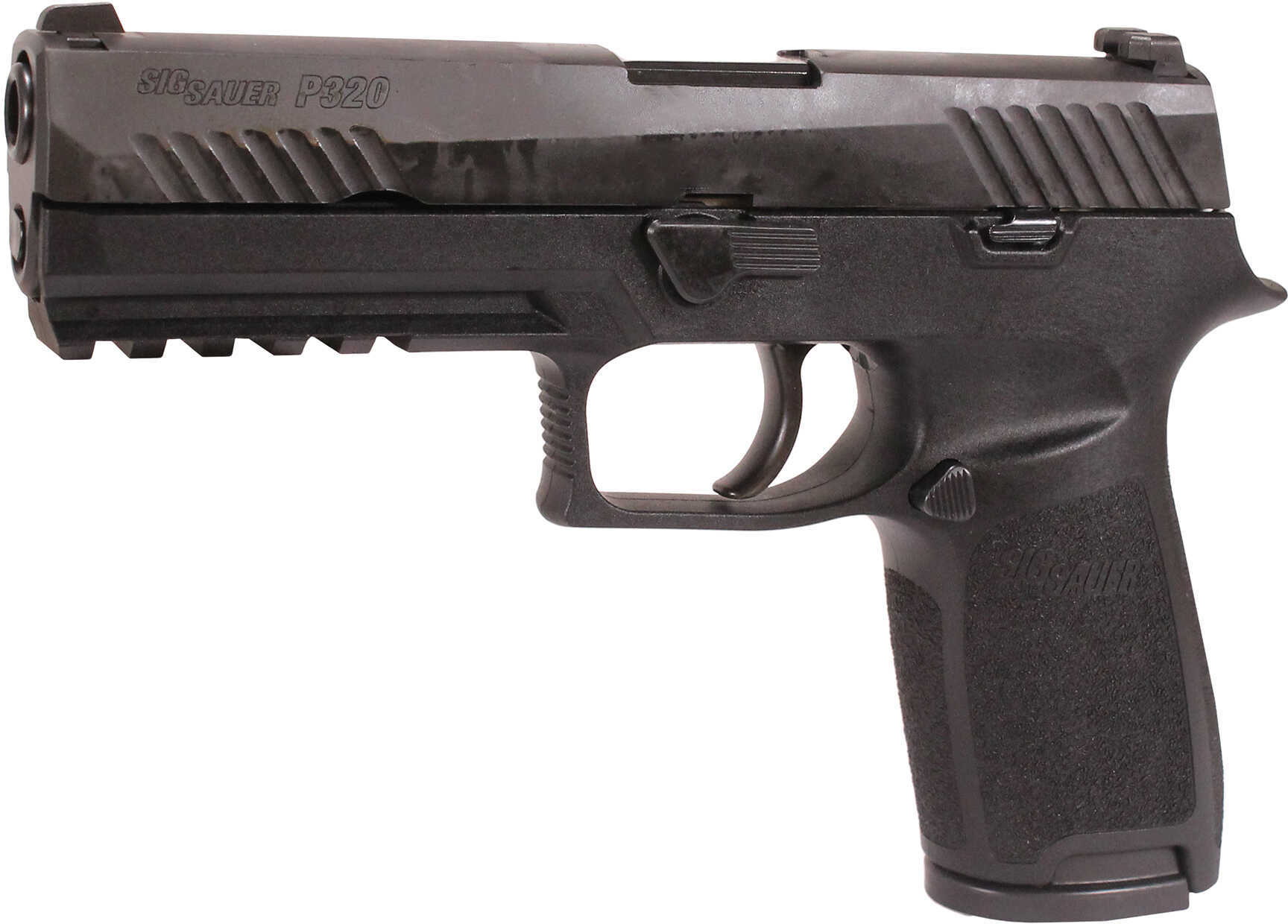 SIG Sauer P320 Full-Size Semi Auto Pistol 9mm Luger 4.7" Barrel 10 Rounds Contrast Sites Polymer Grips Black Nitron Finish