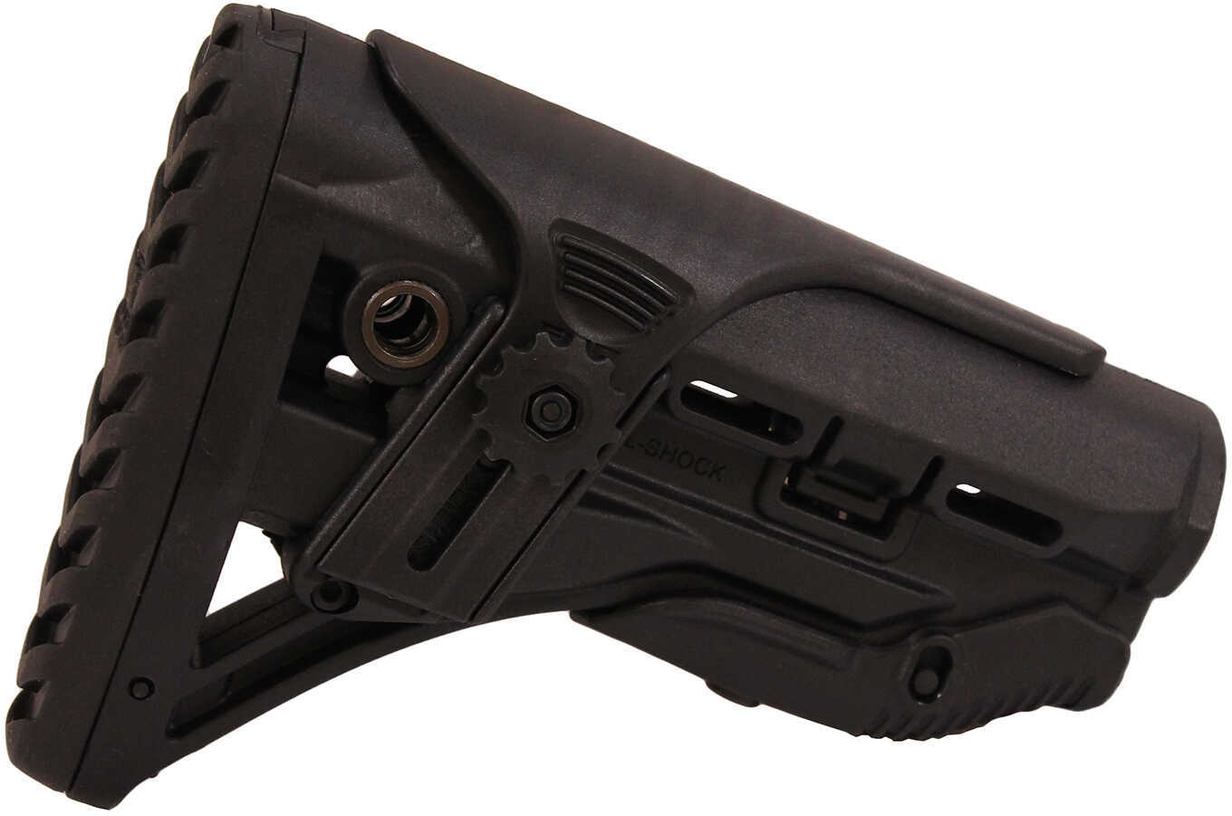 FAB Defense Shock-Absorbing Buttstock with Cheek Rest, <4/M16, Black
