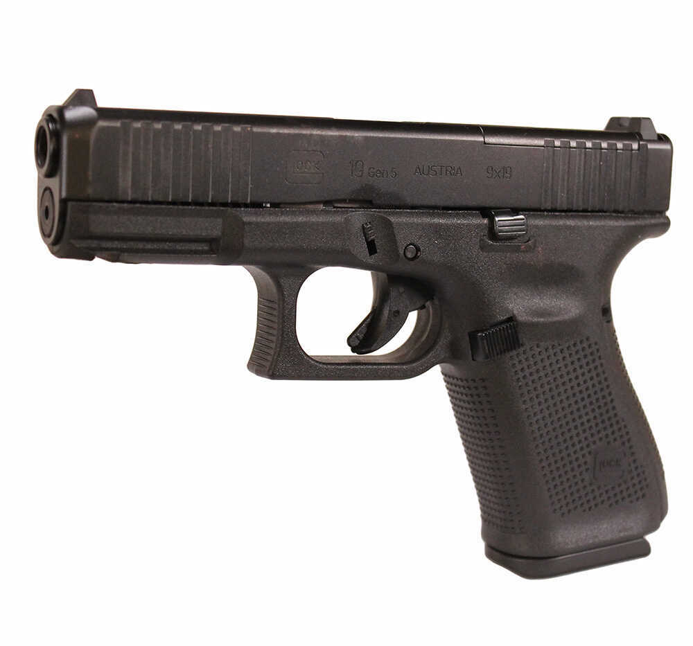 Glock G19 Gen 5 MOS Semi Automatic Pistol 9mm Luger 4.02" Barrel 10 Round Black Polymer Frame