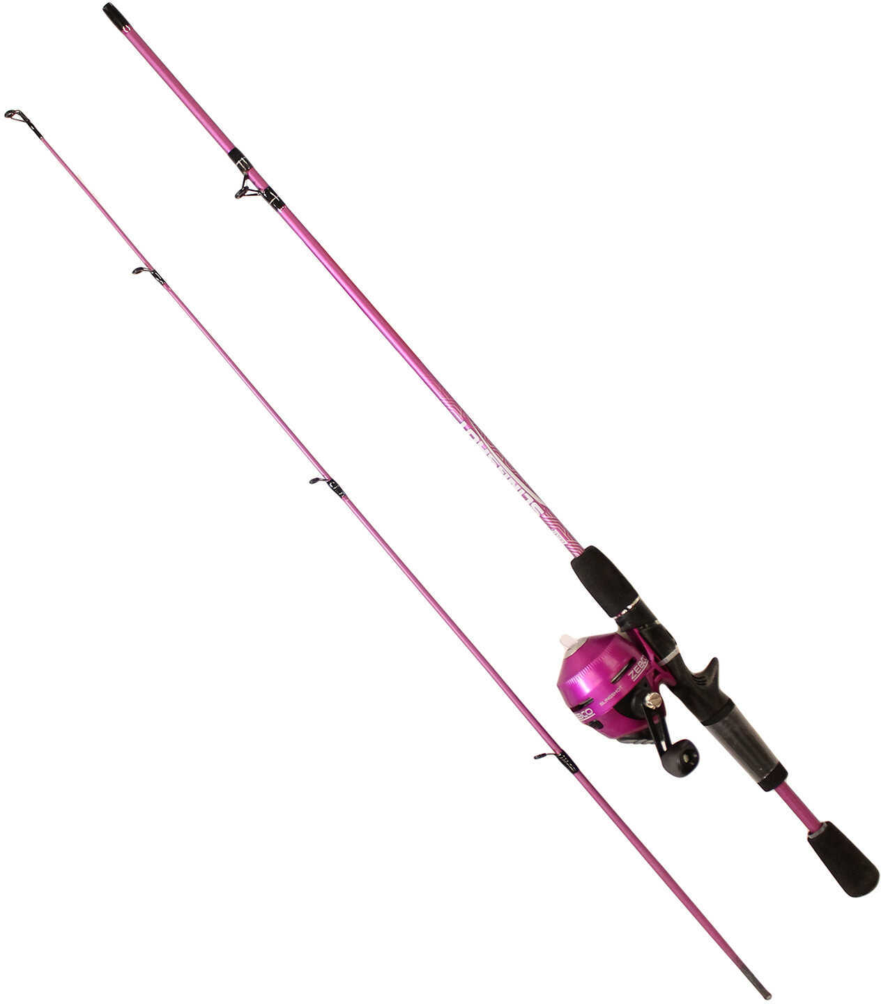 Zebco / Quantum Ladies Slingshot Pl Spincast Combo 202 2.8:1 Gear Ratio 56" Length 2pc 6-10 lb Linr Rating. Right H