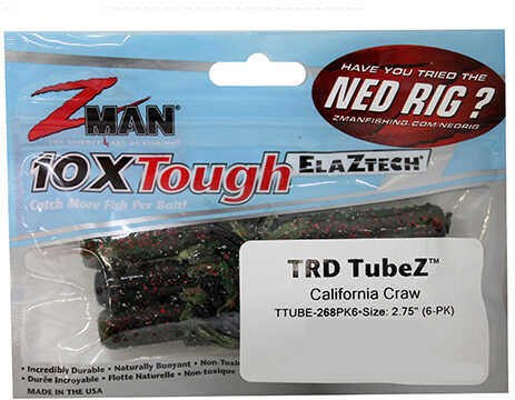 Z-Man / Chatterbait Trd Tube 2 .75" 6 Pack California Craw Model: TTUBE-268PK6