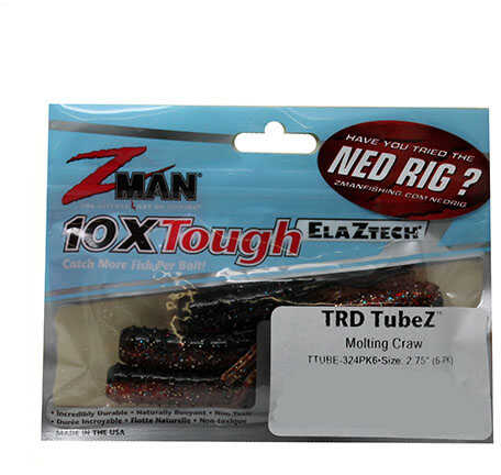 Z-Man / Chatterbait Trd Tube 2 .75" 6 Pack Molting Craw Model: TTUBE-324PK6
