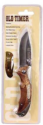 Old Timer Knife Ironwood SPRNG Asst 3" BLD W/NICKLE/SLVR Caps
