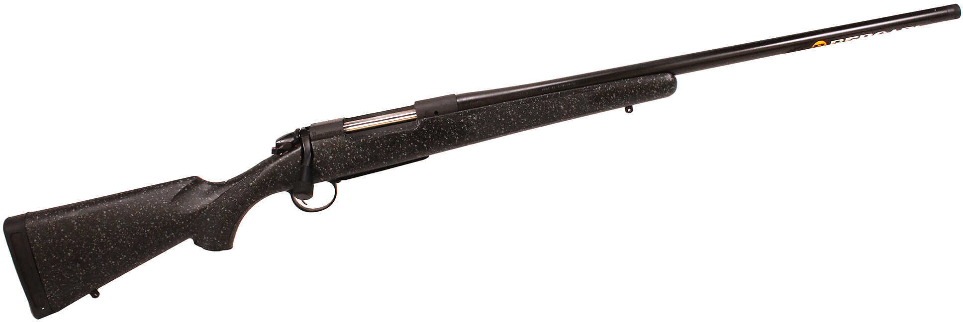 Bergara B-14 Ridge 7mm Remington Magnum 24" Threaded Barrel 3+1 Gray with Black/White Flecks Synthetic Stock Blued Finsih