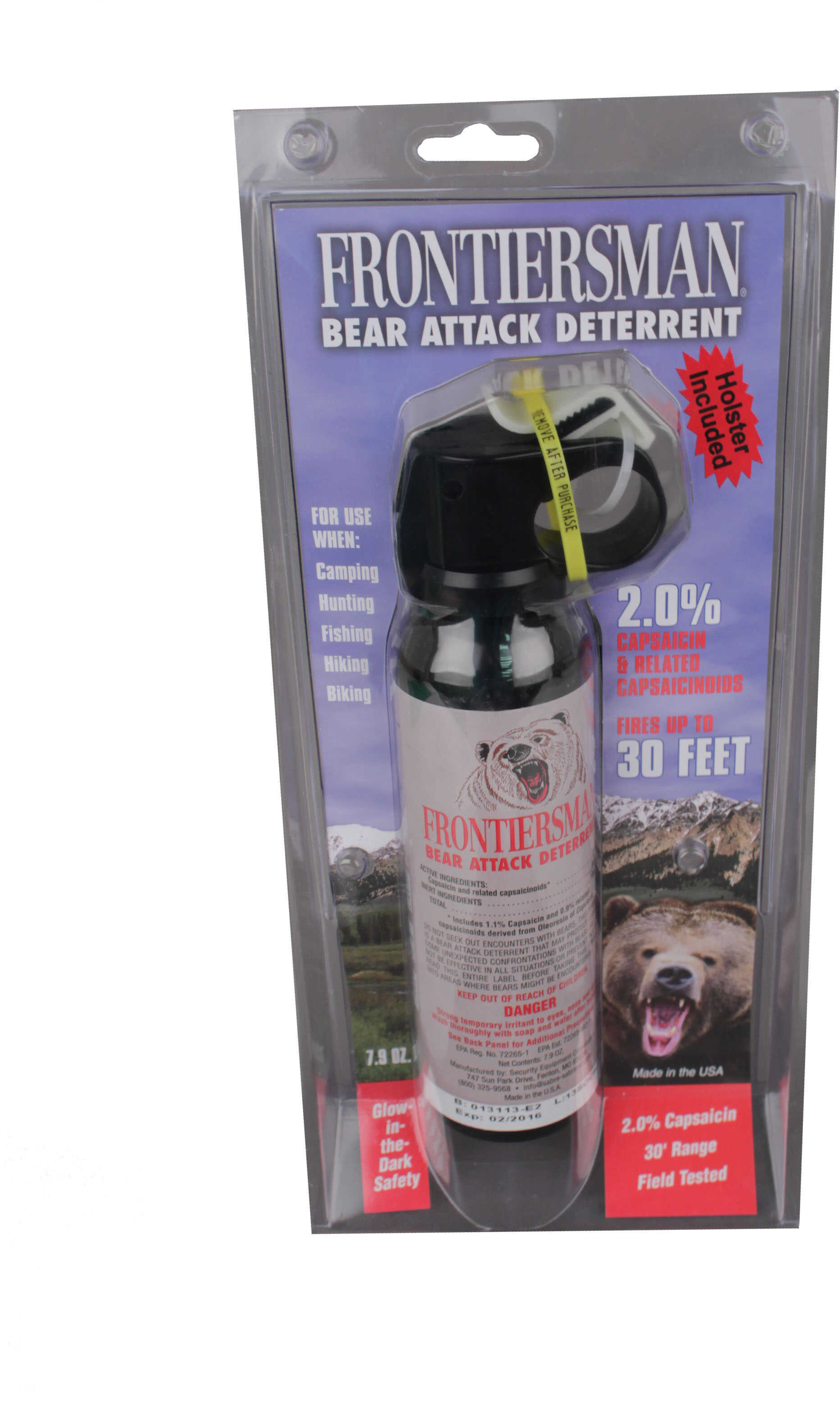 Sabre Frontiersman Bear Spray And Attack Deterrent 7.9 Oz Md: FBAD-04