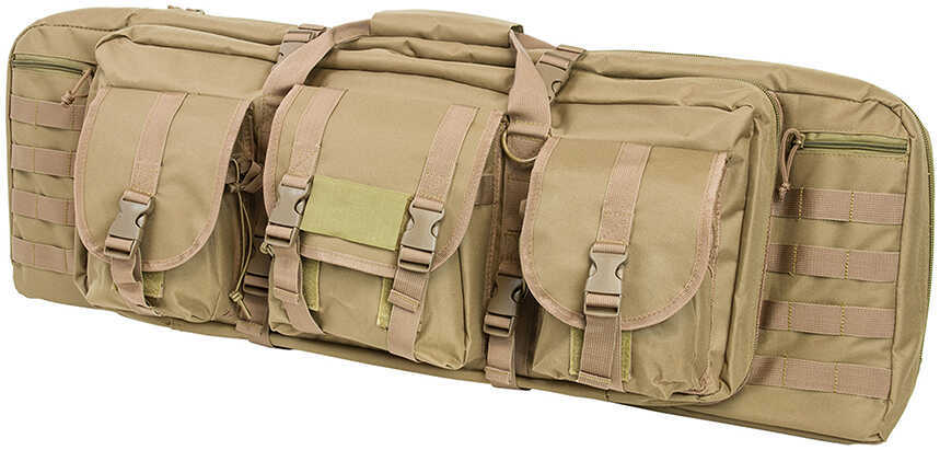 NCSTAR Double Carbine Case 36" Rifle Nylon Tan Exterior PALS Webbing Interior Padded with Thick Foam Accommodates