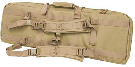 NCSTAR Double Carbine Case 36" Rifle Nylon Tan Exterior PALS Webbing Interior Padded with Thick Foam Accommodates