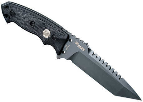 Hogue EX-F01 5 1/2" Sig Fixed Drop Point Blade A2 Bead Blast Clear Finish, Black Sheath, Reinforced Rosewood Scales