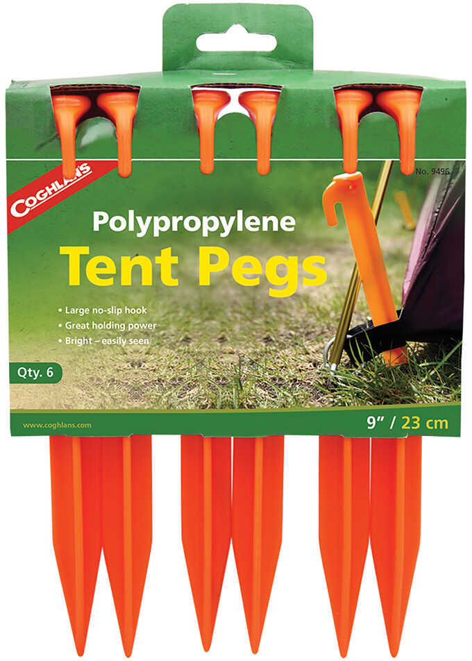 Coghlans 9" Tent Pegs, Package of 6, Model: 9496