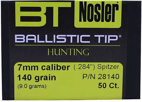 Nosler 7mm 140 Grains Spitzer Ballistic Tip (Per 50) 28140