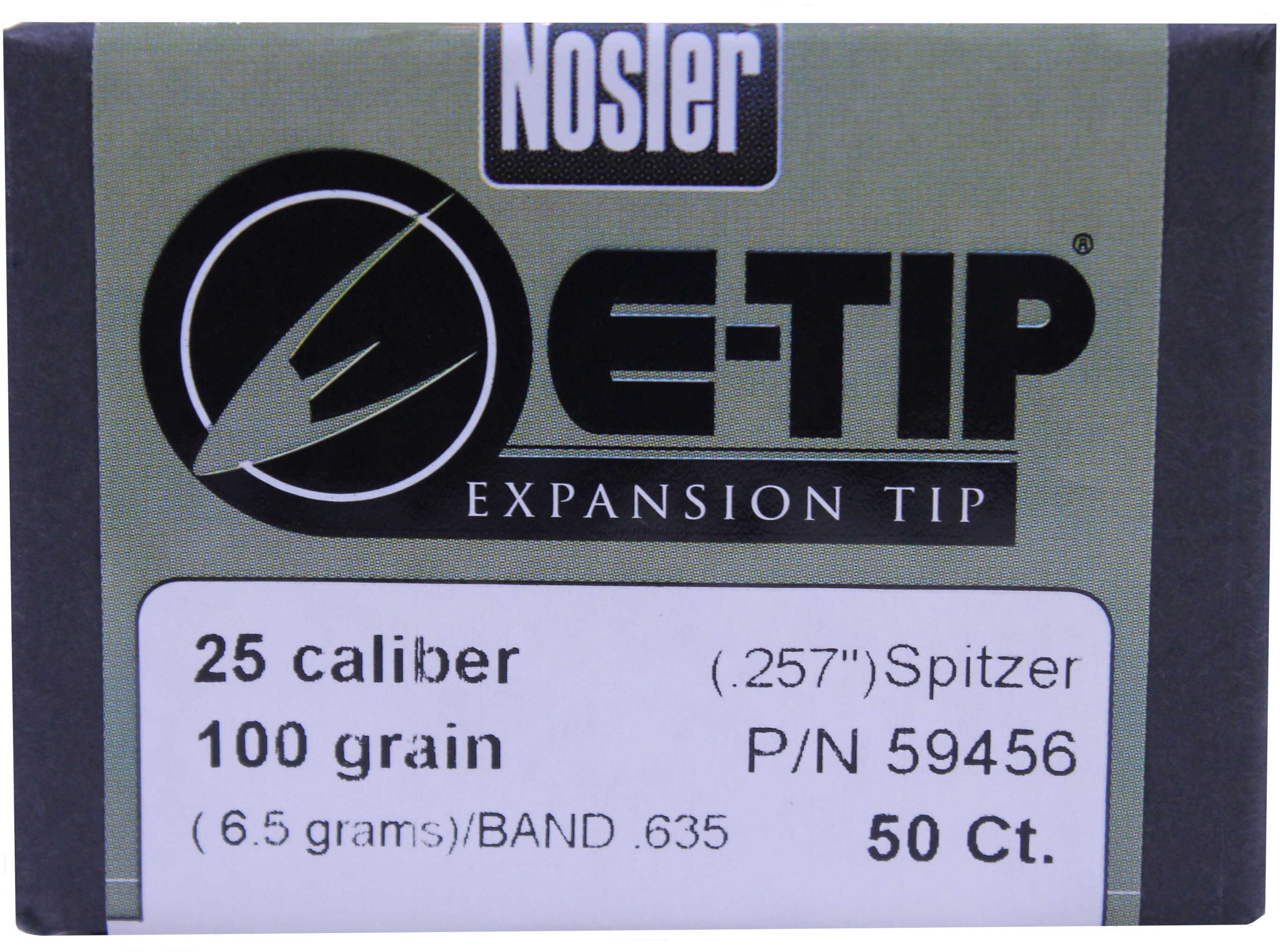 Nosler 25 Caliber 100 Grains E-Tip (Per 50) 59456