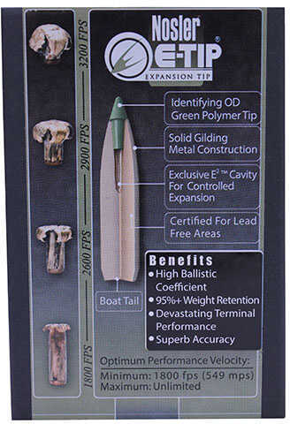 Nosler 25 Caliber 100 Grains E-Tip (Per 50) 59456