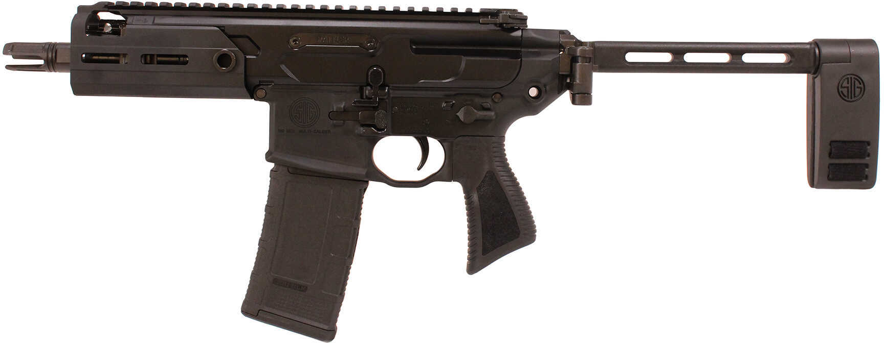 Sig Sauer MCX Virtus Pistol AR Semi-Automatic AAC 300 Blackout 5.5" Barrel Round Folding Stabilizing Brace