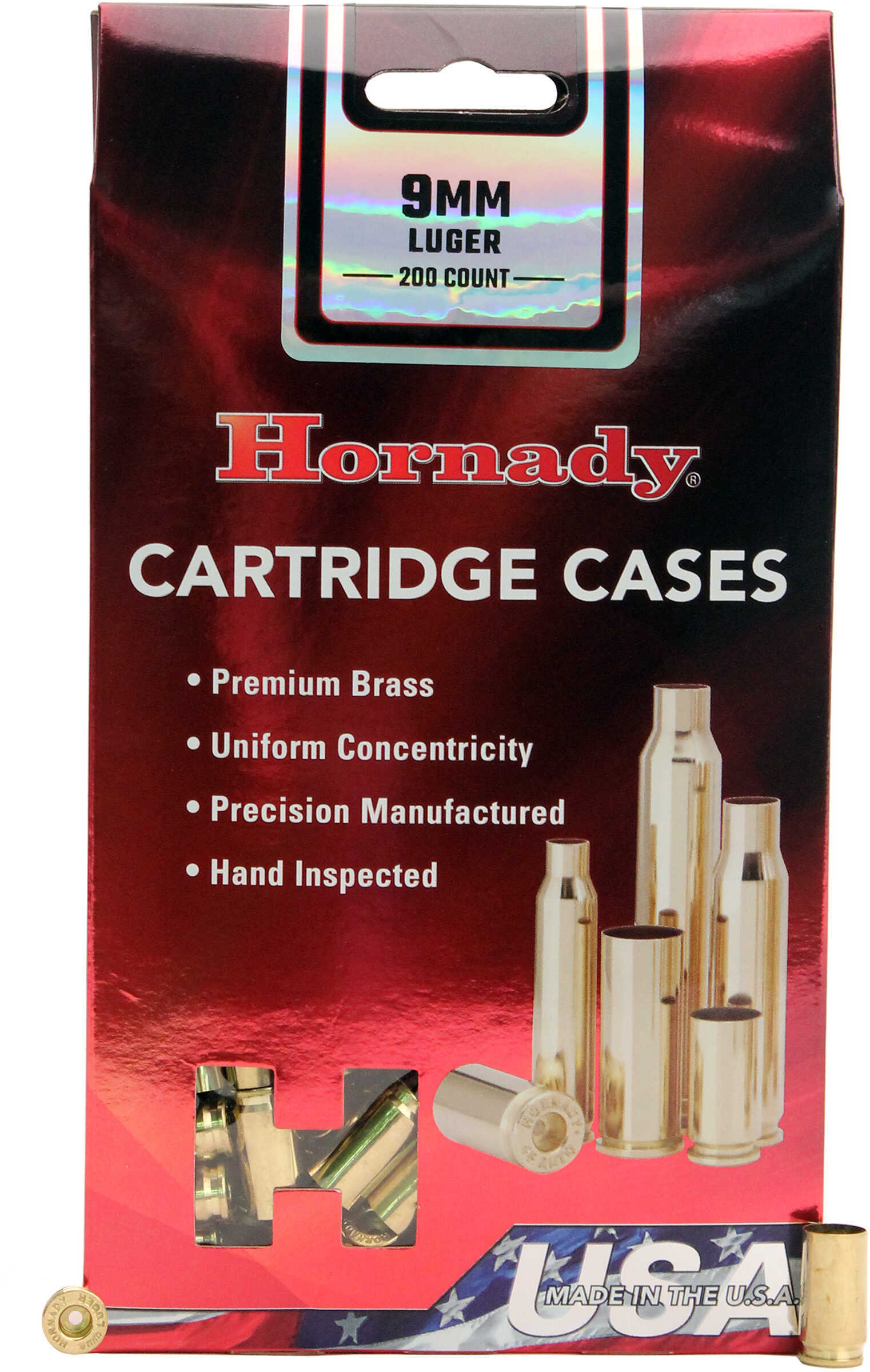 Hornady Unprimed Brass 9mm (Per 200) Md: 8720