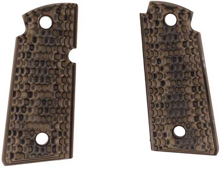 Hogue Kimber Micro .380 Ambi Safety Grips Piranha, G10, G-Mascus,, Green