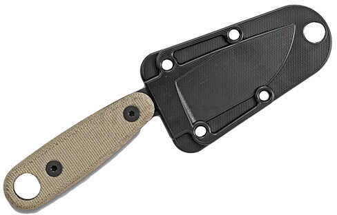 Esee Knives Neck Knife Fixed Blade 2.875" 1095 Carbon Black Oxide Coating Micarta Handle Sheath