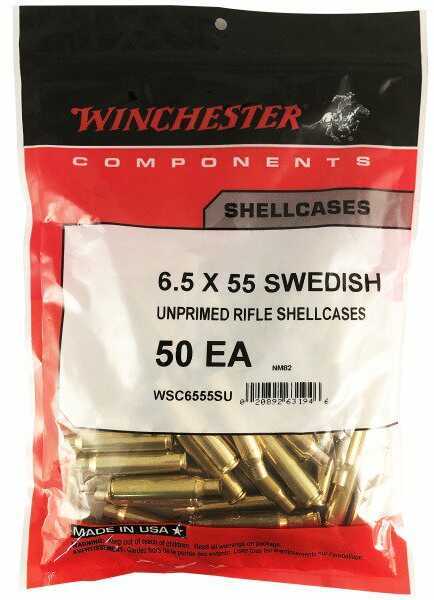 Winchester New Brass 6.5X55 Swedish Mauser 50 per bag
