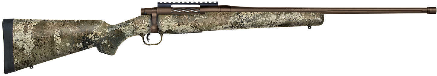 Mossberg Patriot Predator Bolt 6.5 Creedmoor 22" Brown Strata Camo Right Hand 1 Mag Fluted/Threaded 5 Round