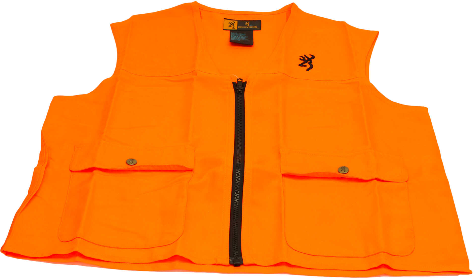 Browning Junior Safety Vest W/Logo Blaze Orange X-Large