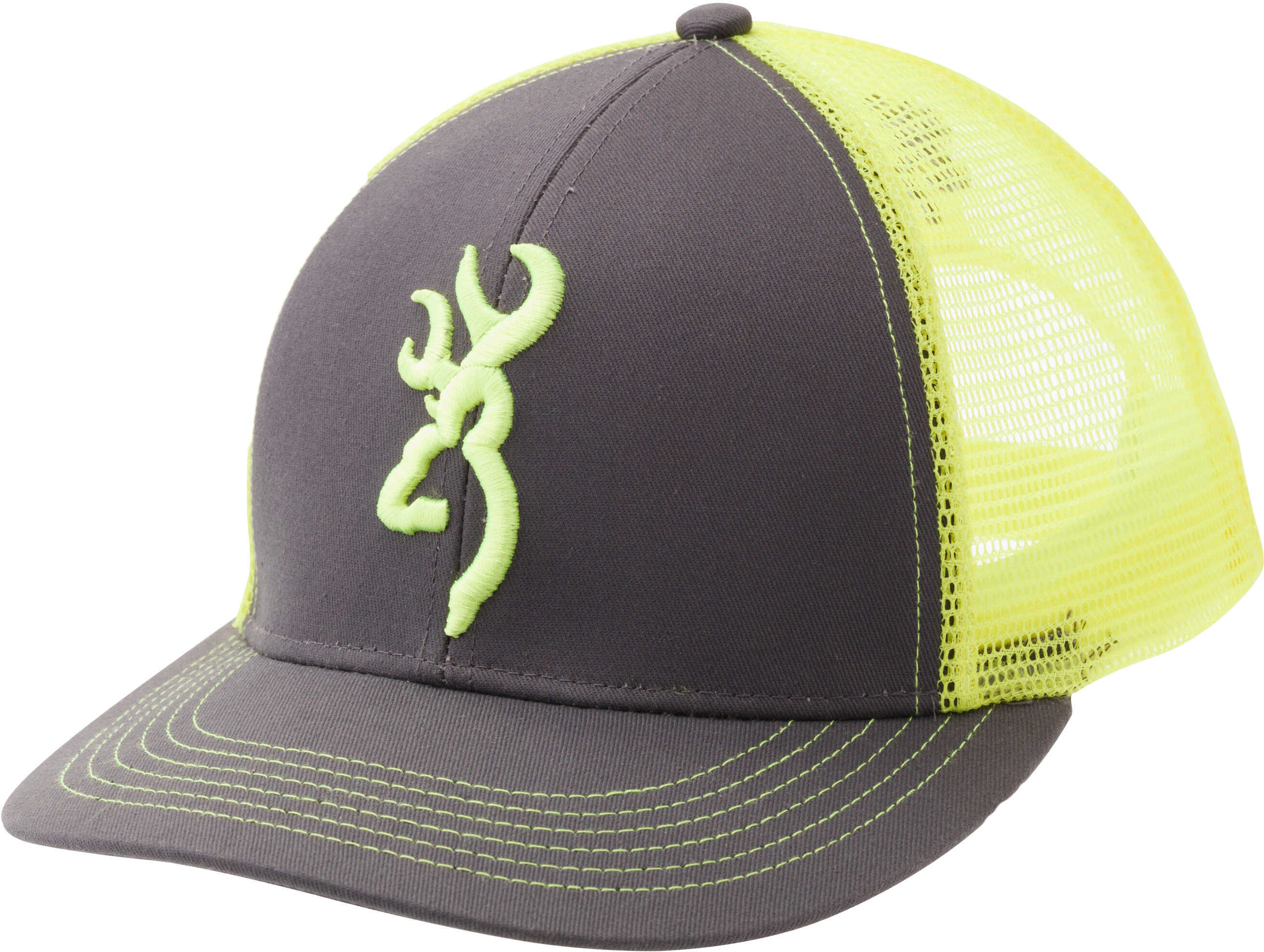 Browning Flashback Hat Charcoal/ Neon Green Model: 308177541-img-1