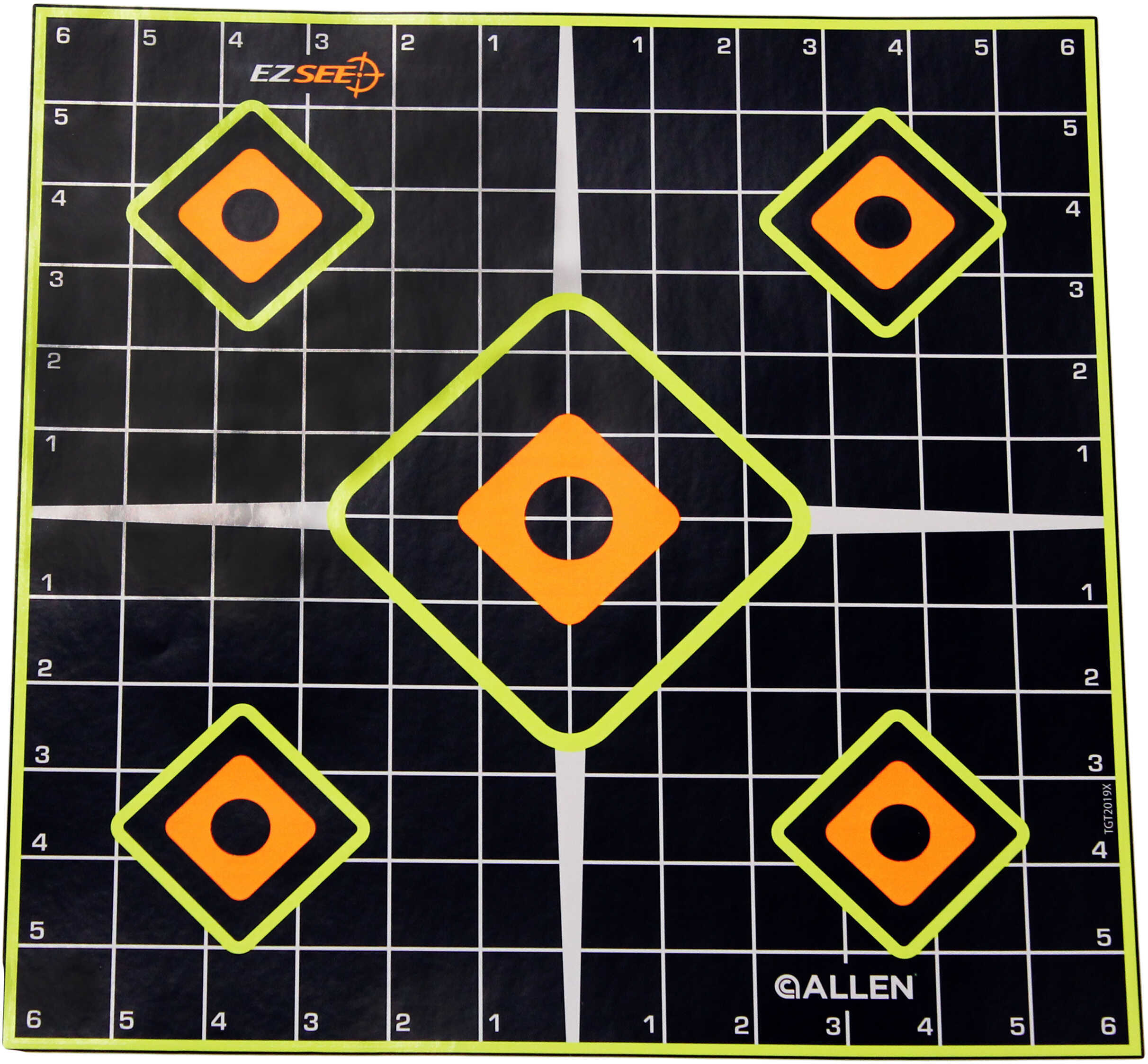 Allen Cases EZ See Adhesive Sight In Grid Target (Per 5) Md: 15224