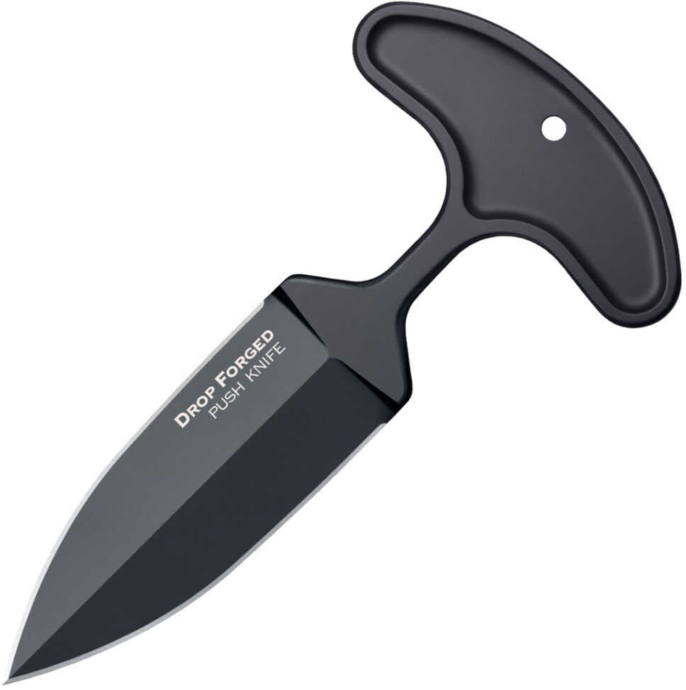 Cold Steel Drop Forged Fixed Knife Push, 4" Grey Teflon Coated Blade, Secure-Ex Sheath with Ulti-Clip