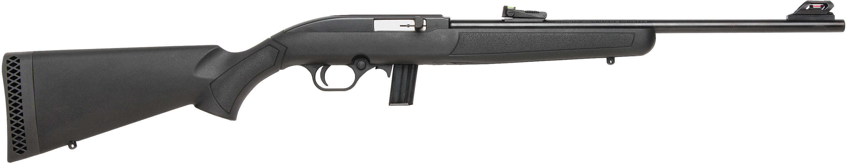 Mossberg 702 Plinkster Rifle 22 LR 18" Barrel Fiber Optic Sight 10 Round Blued Finish Black Synthetic Stock