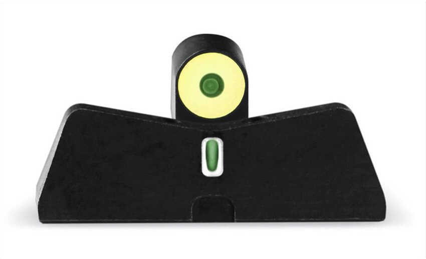 XS Sights DXT2 Big Dot Night S&W M&P .380 Shield EZ Green Tritium Front With Yellow Ring/Tritium Stripe