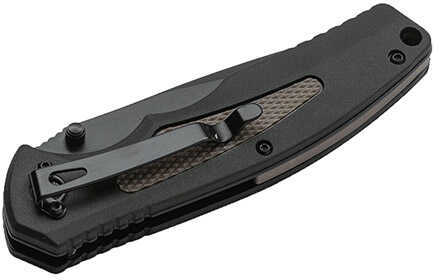 Boker Knives Plus Folding Knife Gemini NGA Assisted, 3 1/2" VG10 Plain Blade, Blk FRS Handle, Coy Rubber Inserts