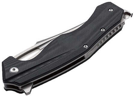 Boker Knives Plus Folding Knife Masada Flipper, 3 5/8" D2 Stonewashed Blade, Black G10 Handle