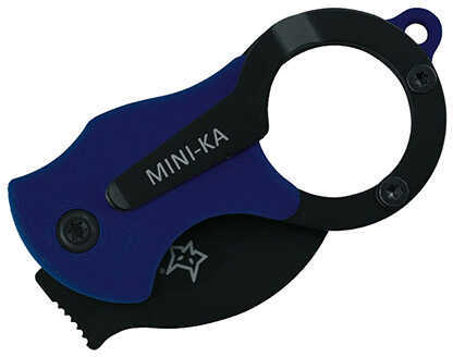Boker Knives Fox Folding Knife Mini-Ka Karambit, 1" Black Cerakote Blade, Blue FRN Handle