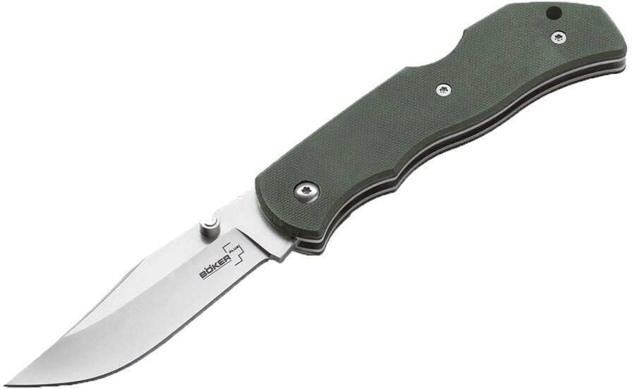 Boker Knives Plus Folding Knife Optima Hunting Set with Gut Hook, Saw Blade, and Leather Sheath