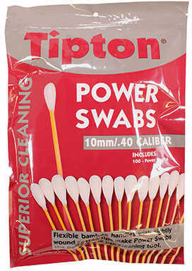 Tipton Power Swab .40 Caliber, Package of 100