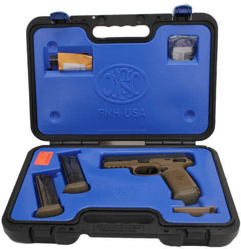 FNH FNX-45 45 ACP USG Double Action/ Single Manual Safety 15 Round 4.5" Barrel Flat Dark Earth Frame Black Slide Semi Automatic Pistol 66964