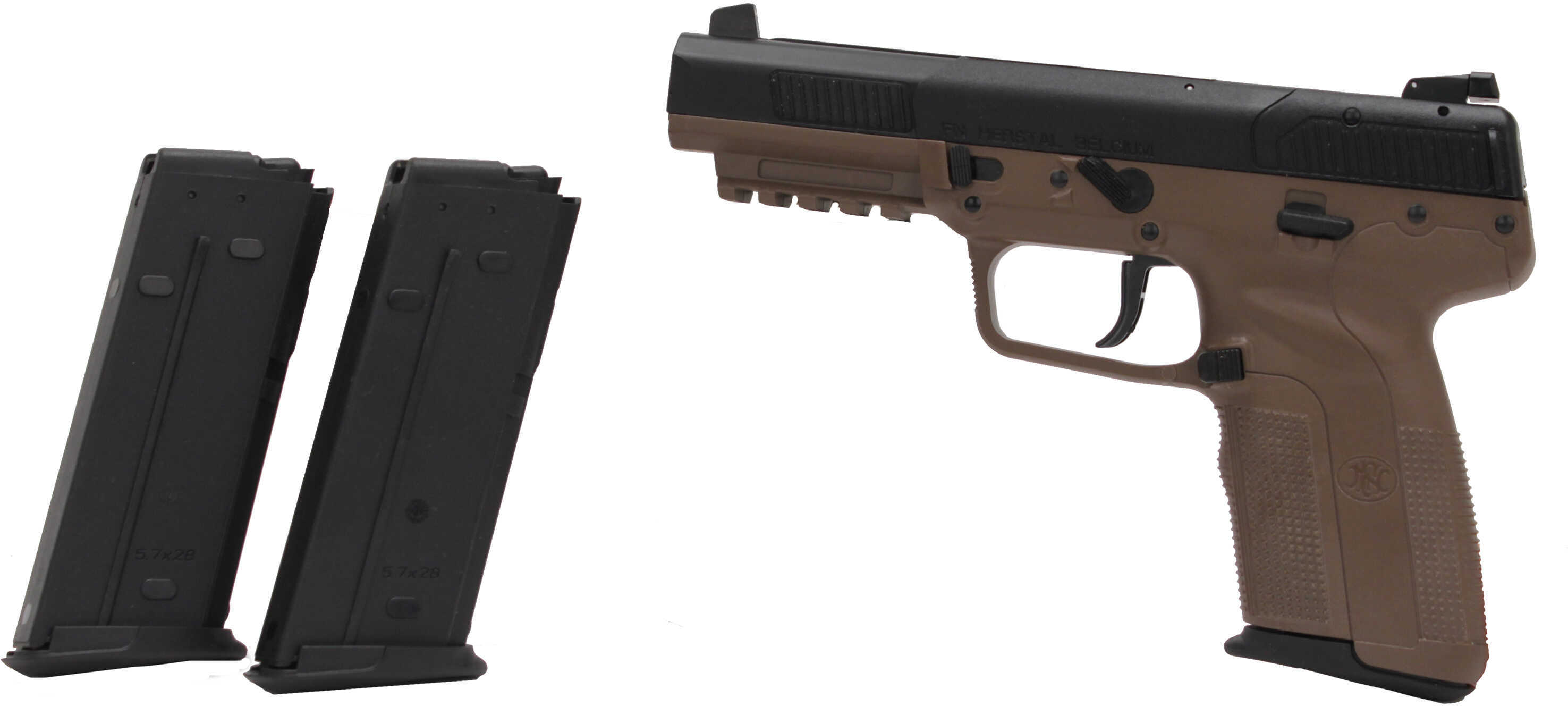 FNH USA Five-Seven Pistol 5.7x28mm 3-20 Round Magazines Adjustable Sights Flat Dark Earth Finish Semi Automatic Check Your Local Laws 3868929350