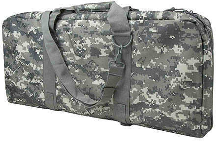 NcStar VISM Deluxe Tactical Pistol Gun Case with 3 Accessory Pockets (28"L x 13"H) in Digital Camouflage