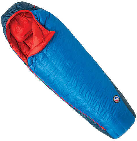 Big Agnes Anvil Horn Mummy Sleeping Bag 15, Long, Left Zipper, Blue/Red