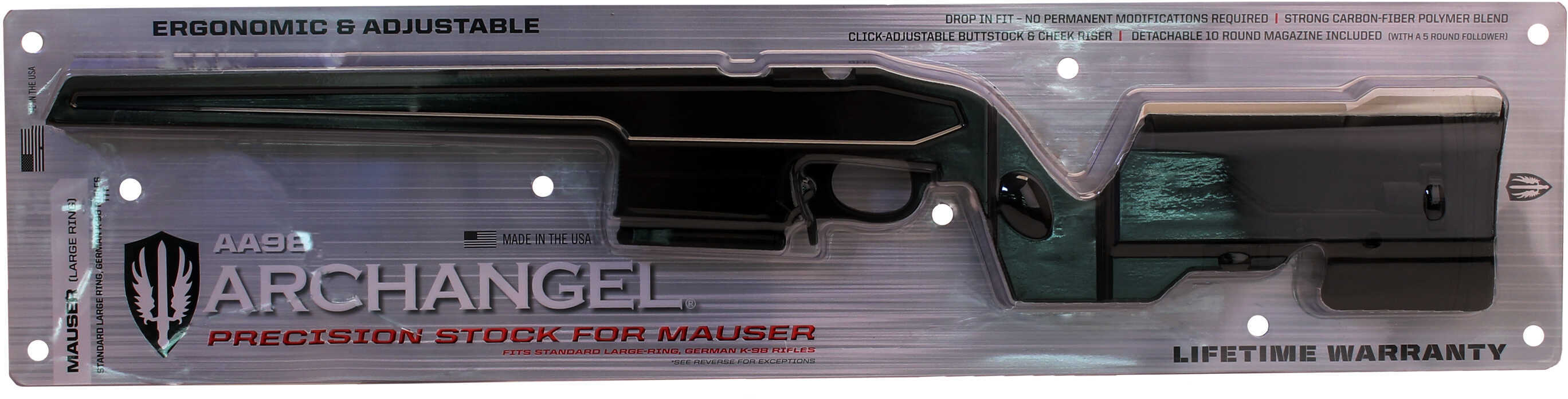 ProMag Archangel Mauser Precision Stock- Black Md: AA98