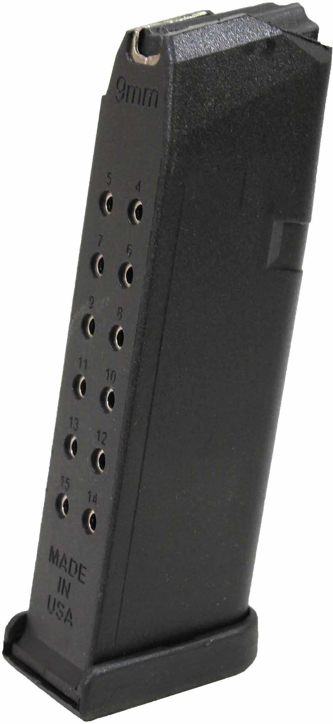 for Glock Model 19 Magazine, 9mm, 15 Rounds, Black Md: GLK-A10