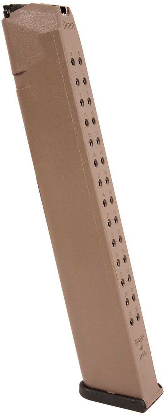 ProMag for Glock Magazine Fits the 17 / 19 26 9mm 32 Round Flat Dark Earth Polymer