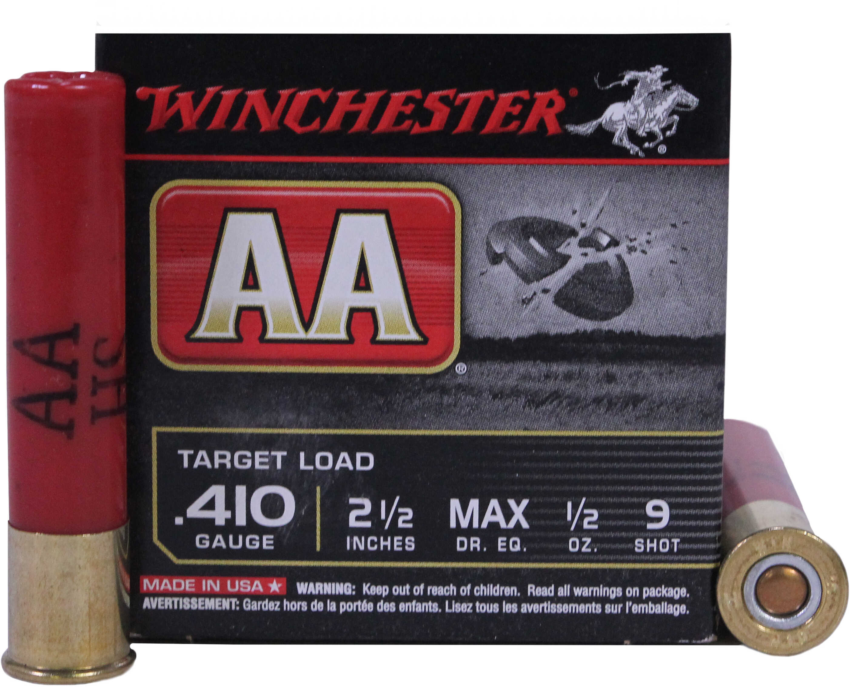 410 Gauge 25 Rounds Ammunition Winchester 1/2" oz Lead #9