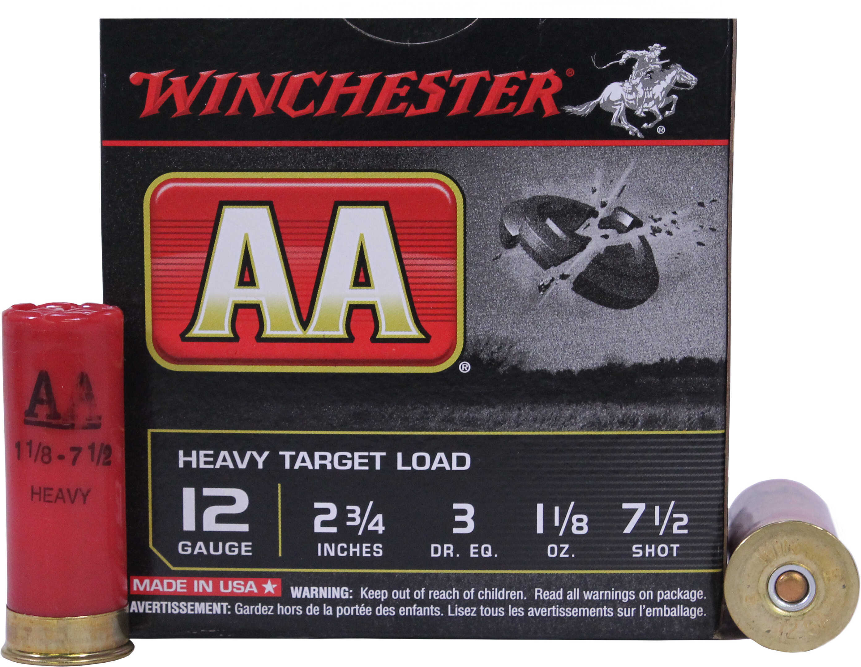 12 Gauge 25 Rounds Ammunition Winchester 2 3/4" 1 1/8 oz Lead #7 1/2