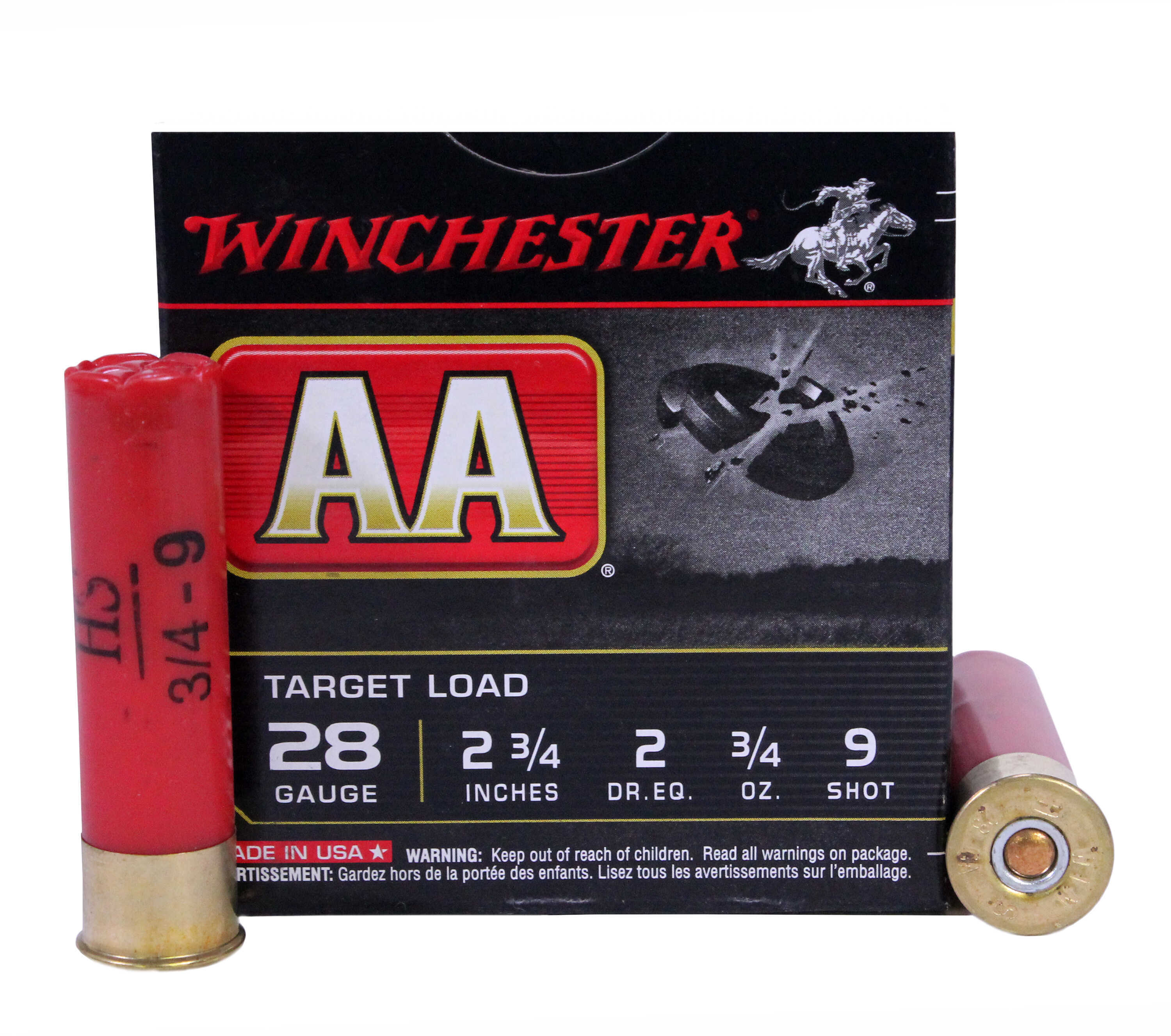 28 Gauge 25 Rounds Ammunition Winchester 3/4" oz Lead #9